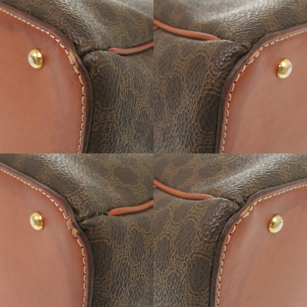 Celine Macadam PVC Leather Brown Handbag 1242CELINE - Picture 4 of 9